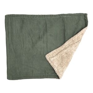Nautica Reversible Microsuede Sherpa Sham Beckett Green NWOT